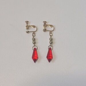 Genshin Impact Tartaglia Clip Earring Cosplay Red And Gold NWOT